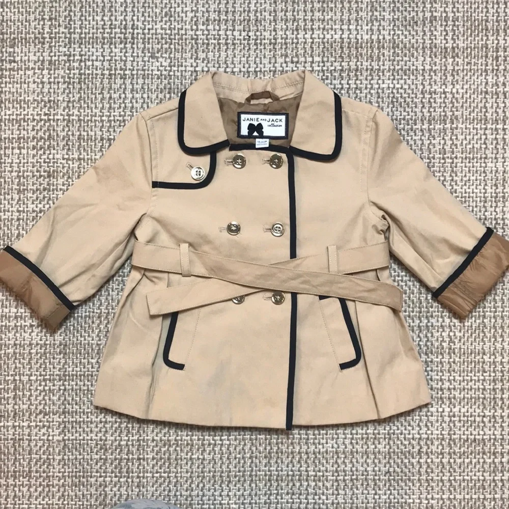 Janie and Jack Trench Coat (size 12-18m)